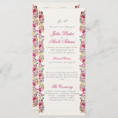 Romantisch Klassiek Pearl Swan Floral Lijst bruilo Programma (Voorkant / Achterkant)