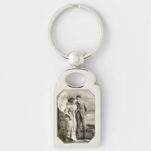romantisch koppel met parasol sleutelhanger