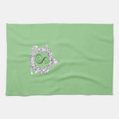 Romantisch, krans gepersonaliseerd theedoek (Horizontaal)