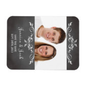  romantisch krijtbord scroll save the date magneet (Horizontaal)