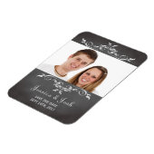  romantisch krijtbord scroll save the date magneet (Linkerzijde)