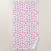 Romantisch kussenpatroon strandlaken (Voorkant)