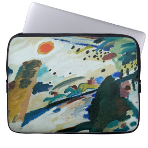 Romantisch landschap door Wassily Kandinsky Laptop Sleeve