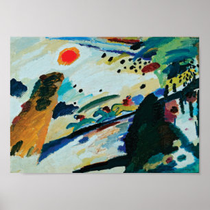 Romantisch landschap van Wassily Kandinsky Poster