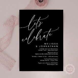 Romantisch Laten we Trouwen Elopement Feest Vieren Kaart