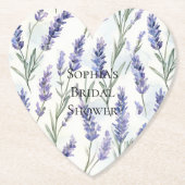 Romantisch Lavendelbloemen Vrijgezellenfeest Kartonnen Onderzetters (Voorkant)