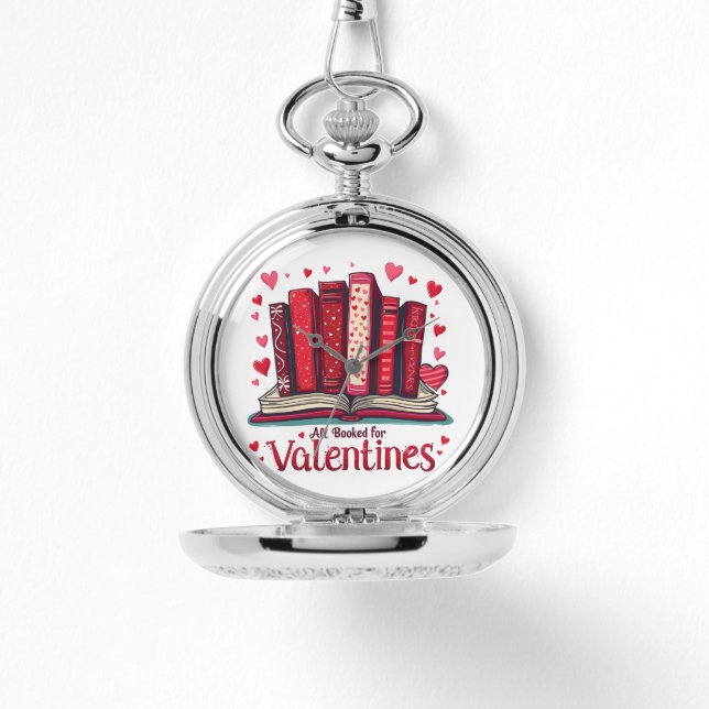 Romantisch lezen Vibes Gezellige Valentijn Gift Horloge (Voorkant)
