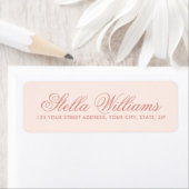 Romantisch lichtblush roze kalligrafie script etiket (Insitu)