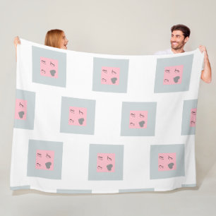 Romantisch LIEFDE Patroon met Hartsymbool Fleece Deken