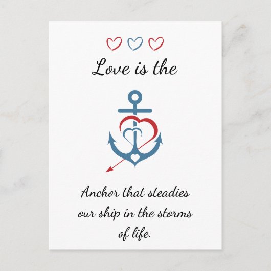 Romantisch Liefdesgedicht Moderne Valentijn Briefkaart (Voorkant)