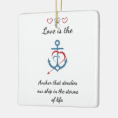 Romantisch Liefdesgedicht Moderne Valentijn Keramisch Ornament (Links)