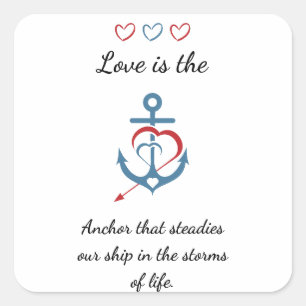 Romantisch Liefdesgedicht Moderne Valentijn Vierkante Sticker