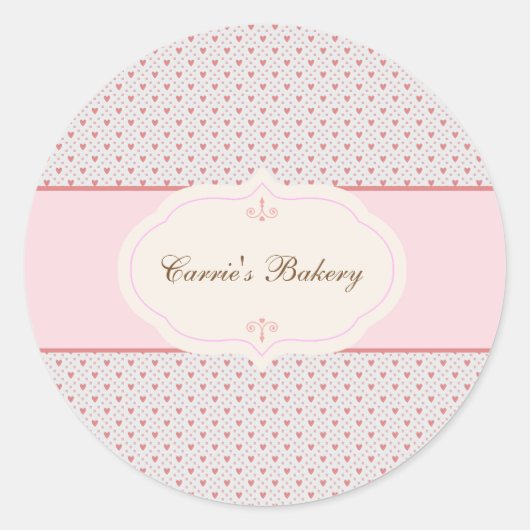 Romantisch Lijst Bakery Label (Voorkant)