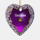 ROMANTISCH LILA HARTFOONTEMPLATE KERAMISCH ORNAMENT (Rechts)