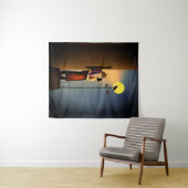 Romantisch Maanlicht Balkon –  Noir Love Wandkleed (In Situ (horizontaal))