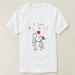 Romantisch Mannen T-shirt met tekst - I Love My Gi