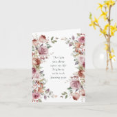 Romantisch Mauve Floral bruiloft Jubileum Kaart (Gele Bloem)