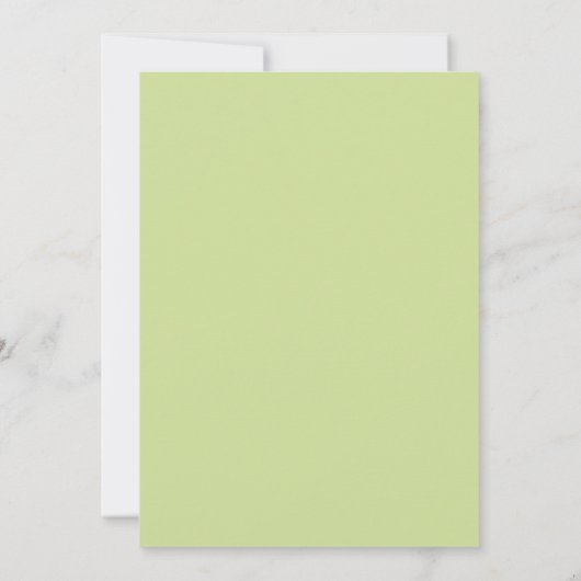 Romantisch minimalistisch script lime groene bruid kaart (Achterkant)