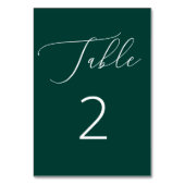 Romantisch Modern Deep Emerald Green Script Weddin Kaart (Voorkant)