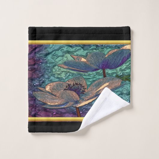 Romantisch modern met gouden folie glazen monogr bad handdoek (Wasdoekje)