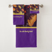 Romantisch modern met herfst laat weg naar bad handdoek (Insitu)