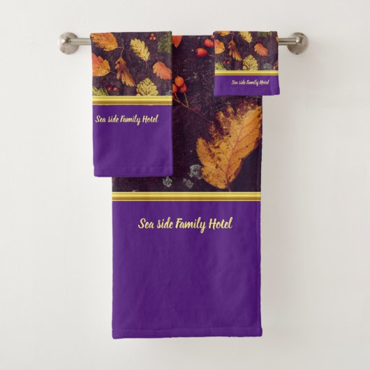 Romantisch modern met herfst laat weg naar bad handdoek (Insitu)