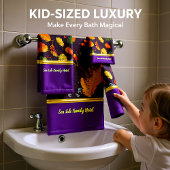 Romantisch modern met herfst laat weg naar bad handdoek