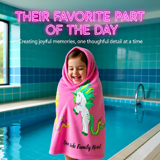 Romantisch modern Schattige Eenhoorn monogram Bad Handdoek