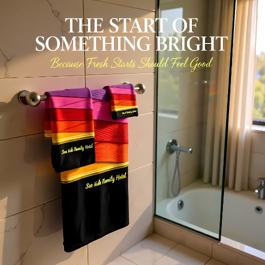 Romantisch Moderne Kunst Geometrie -geel sinaasapp Bad Handdoek