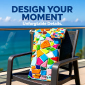 Romantisch Moderne Kunst Geometrie mozaïek monogra Bad Handdoek