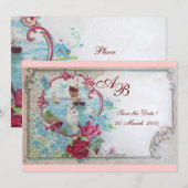 ROMANTISCH  MONOGRAM KAART (Voorkant / Achterkant)