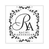 Romantisch monogram rubberstempel (Afrduk)