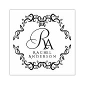 Romantisch monogram 	rubberstempel (Afrduk)