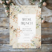 Romantisch Neutraal Hortensia's Bruids Brunch Kaart
