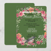 Romantisch Oleander Vogel Roze Bloemen Vrijgezelle Kaart (Voorkant / Achterkant)