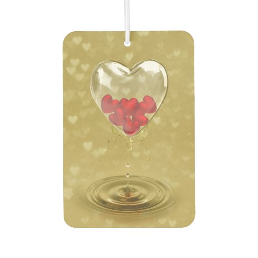 Romantisch ontwerp voor het hart van glas luchtverfrisser (Voorkant)
