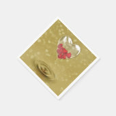 Romantisch ontwerp voor het hart van glas servetten (Hoek)