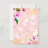 Romantisch orchidee boeket Elegant Klasse Trouwen Save The Date (Achterkant)