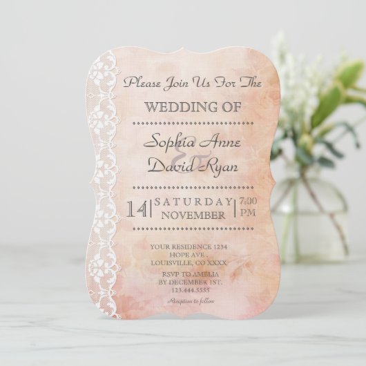 Romantisch oud papier met Rozen en oorkonde Kaart (Staand voorkant)