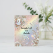 Romantisch paar bruiloft uitnodiging (Staand voorkant)