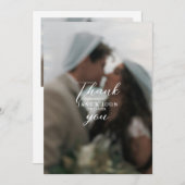 Romantisch paar Dank u bruiloft Kaart (Voorkant / Achterkant)