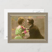 Romantisch paar - geef me een kus briefkaart (Voorkant / Achterkant)