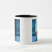 Romantisch paar in de stad mok (Midden)