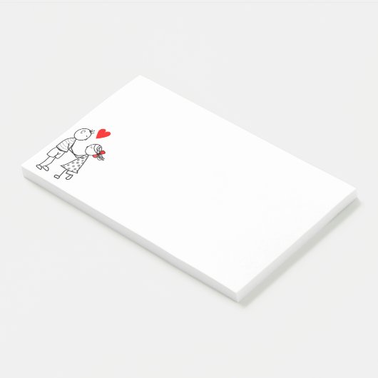 Romantisch paar Post-it® notes (Schuin)