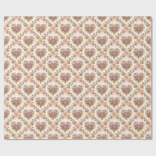 Romantisch paars watercolor bloemencadeauverpakkin cadeaupapier