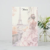 Romantisch Parijs Briefpapier (Staand voorkant)