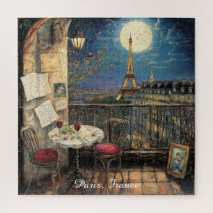 Romantisch Parijs Frankrijk Eiffeltoren Illustrati Legpuzzel