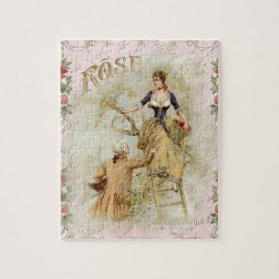 Romantisch Paris Liefhebbers roze shabbychic Legpuzzel