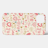 Romantisch patroon met hart en nieren Case-Mate iPhone case (Achterkant (horizontaal))