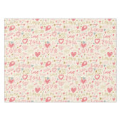 Romantisch patroon met hart en nieren tafelkleed (Voorkant (Horizontaal))